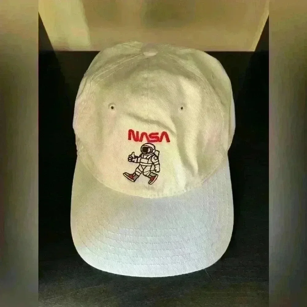 Riot Society Lightweight Cotton Dad Hat | White | NASA Astronaut Embroidered